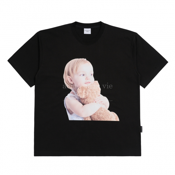 ÁO T-SHIRT BABY FACE PEARL NECKLACE GIRL ĐEN